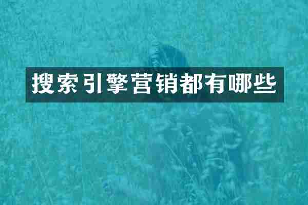 搜索引擎营销都有哪些