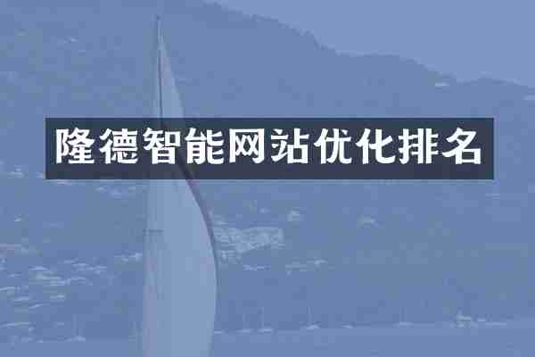 隆德智能网站优化排名