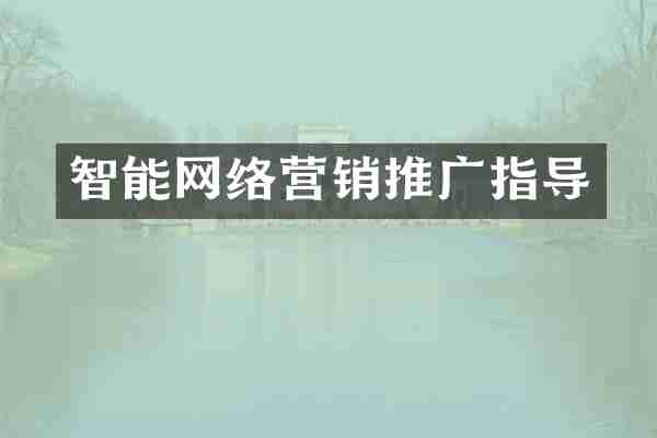 智能网络营销推广指导
