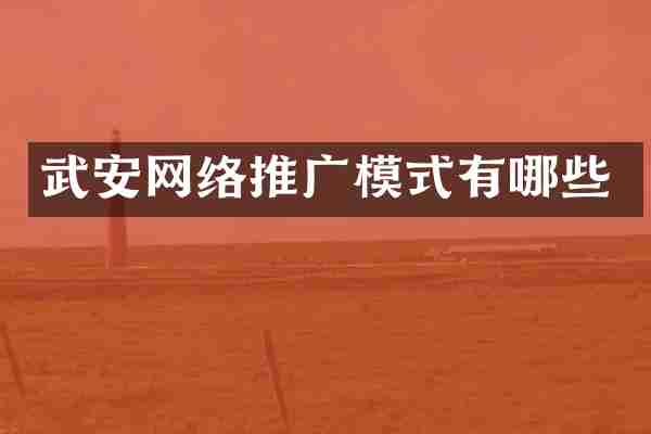 武安网络推广模式有哪些