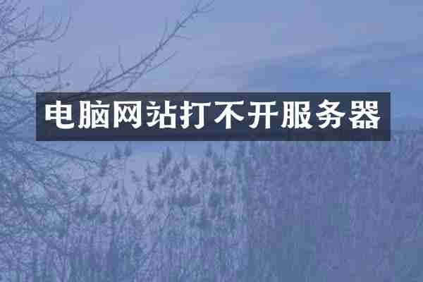 电脑网站打不开服务器