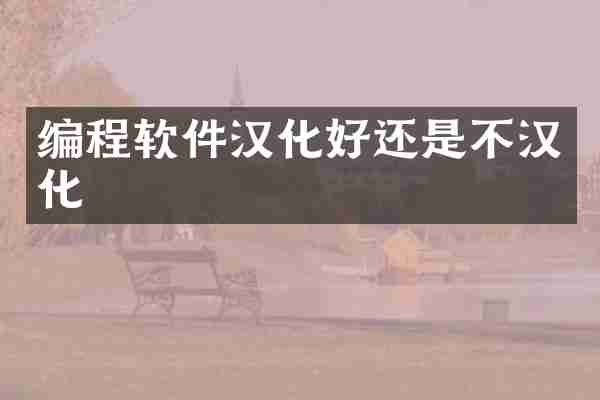 编程软件汉化好还是不汉化