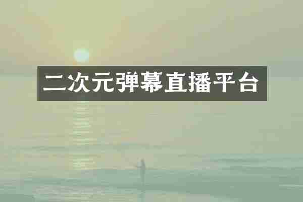 二次元弹幕直播平台