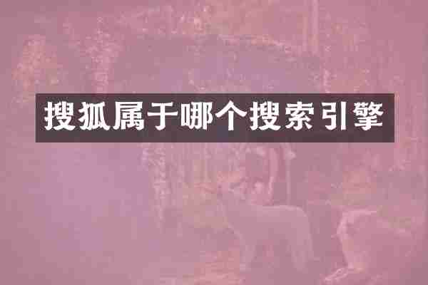 搜狐属于哪个搜索引擎