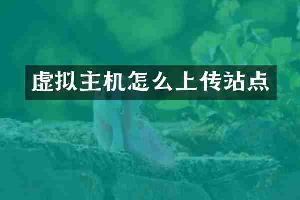 虚拟主机怎么上传站点