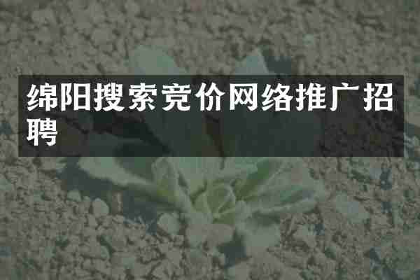 绵阳搜索竞价网络推广招聘