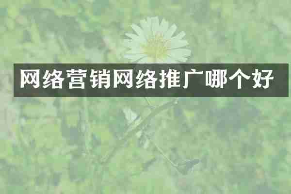 网络营销网络推广哪个好