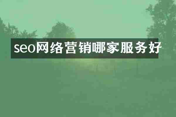 seo网络营销哪家服务好