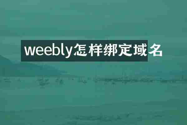 weebly怎样绑定域名