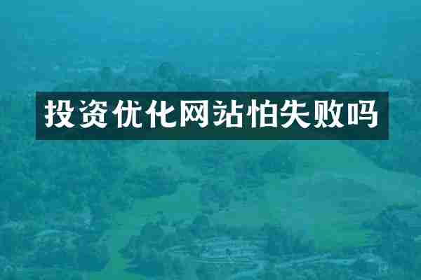 投资优化网站怕失败吗