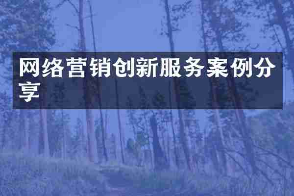 网络营销创新服务案例分享