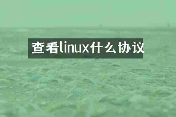 查看linux什么协议