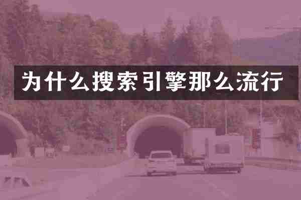 为什么搜索引擎那么流行
