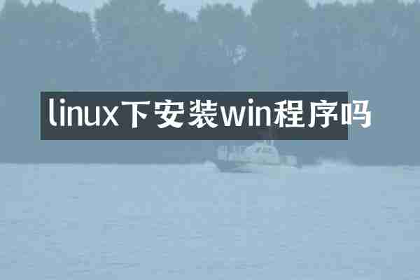 linux下安装win程序吗