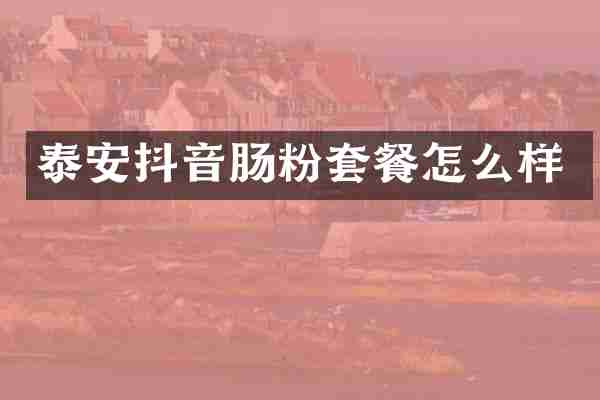 泰安抖音肠粉套餐怎么样