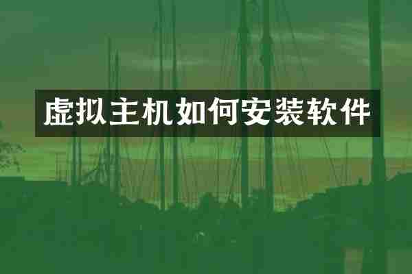 虚拟主机如何安装软件