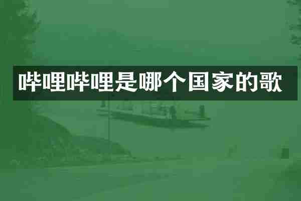 哔哩哔哩是哪个国家的歌
