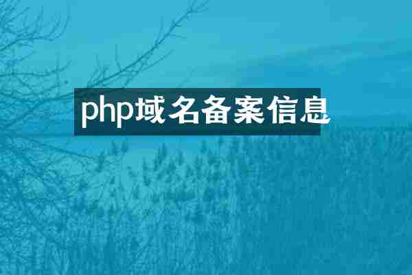 php域名备案信息