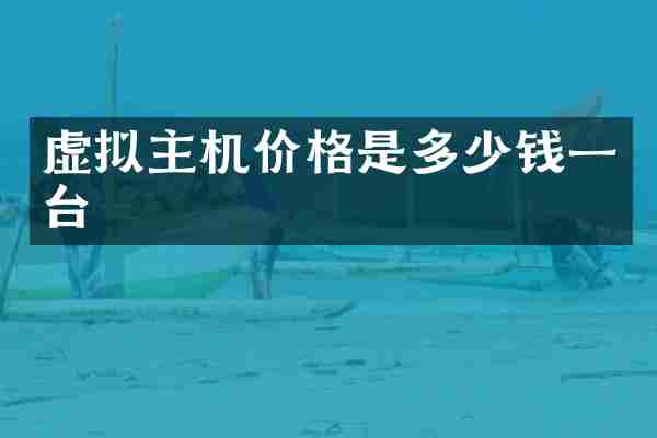 虚拟主机价格是多少钱一台