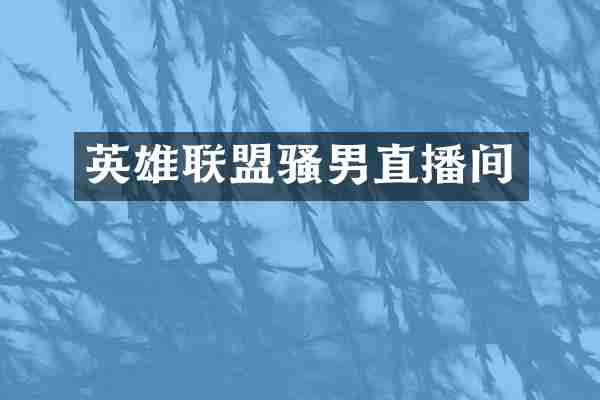 英雄联盟骚男直播间