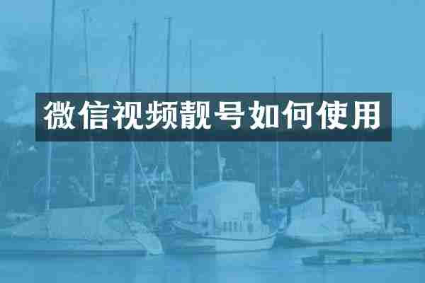 微信视频靓号如何使用