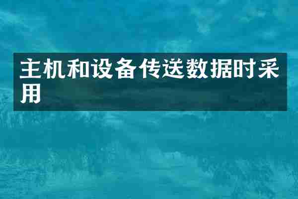 主机和设备传送数据时采用