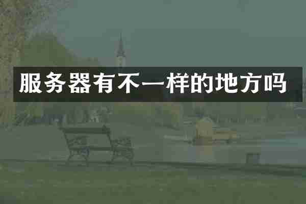服务器有不一样的地方吗