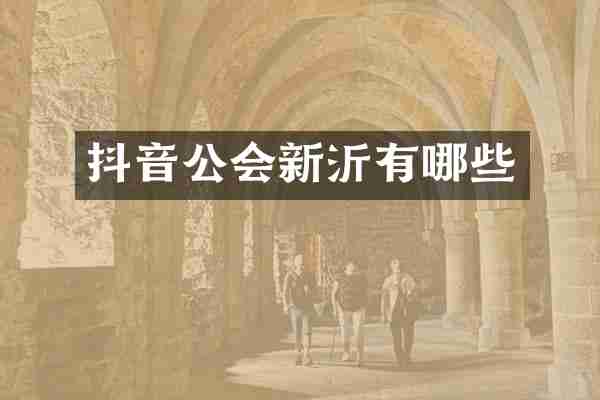 抖音公会新沂有哪些