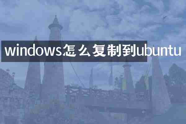 windows怎么复制到ubuntu