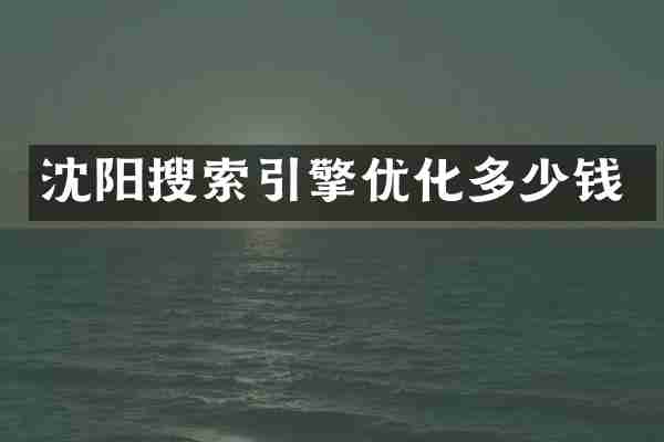 沈阳搜索引擎优化多少钱