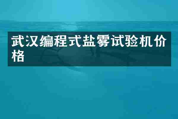 武汉编程式盐雾试验机价格