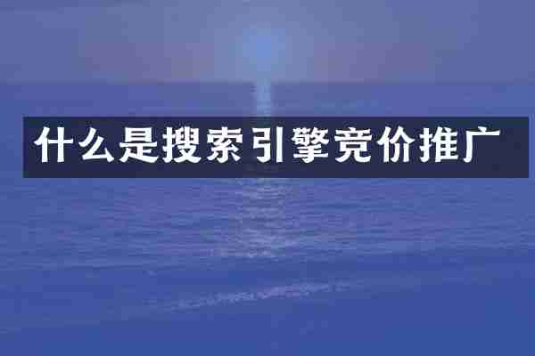 什么是搜索引擎竞价推广