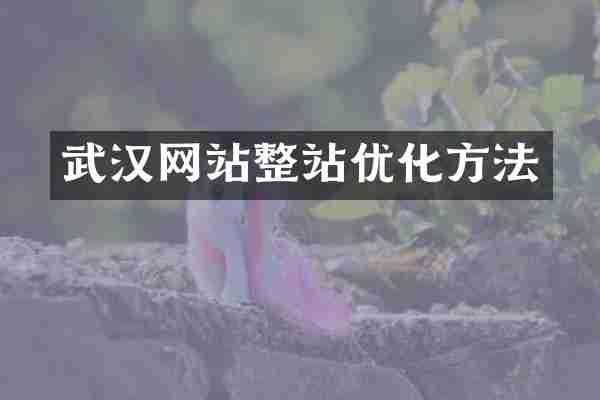 武汉网站整站优化方法