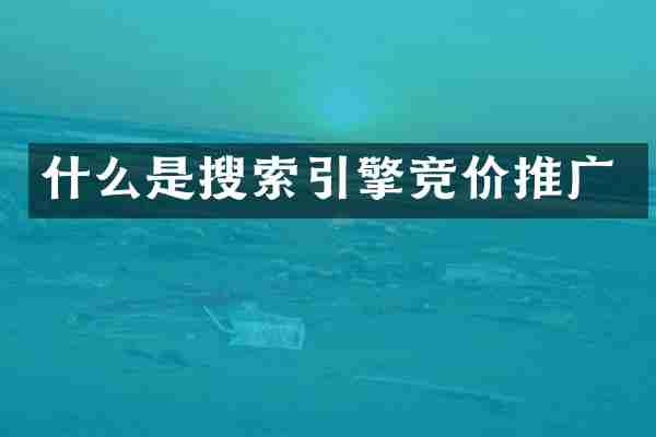 什么是搜索引擎竞价推广