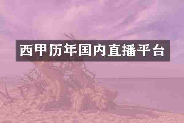 西甲历年国内直播平台