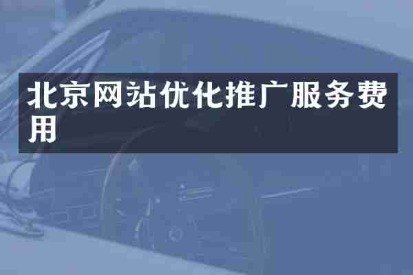 北京网站优化推广服务费用