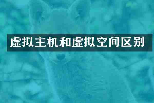 虚拟主机和虚拟空间区别