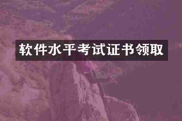 软件水平考试证书领取