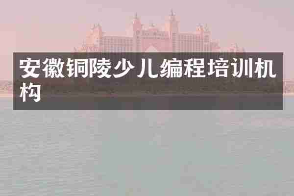 安徽铜陵少儿编程培训机构