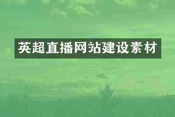 英超直播网站建设素材