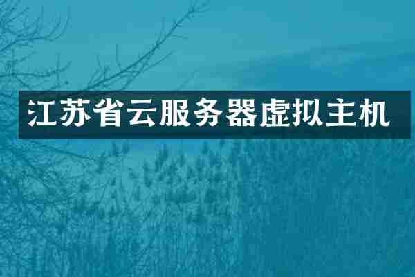 江苏省云服务器虚拟主机