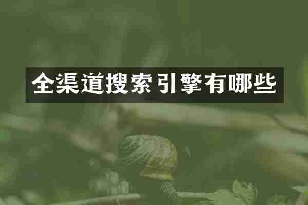全渠道搜索引擎有哪些
