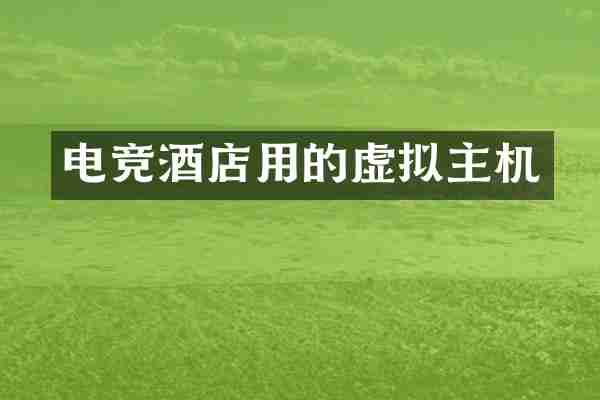 电竞酒店用的虚拟主机