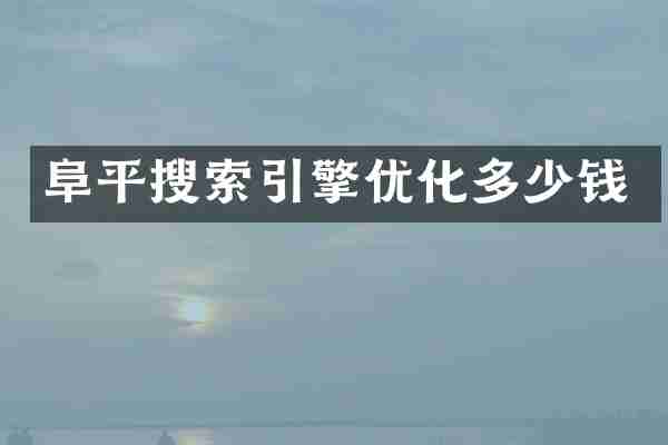 阜平搜索引擎优化多少钱