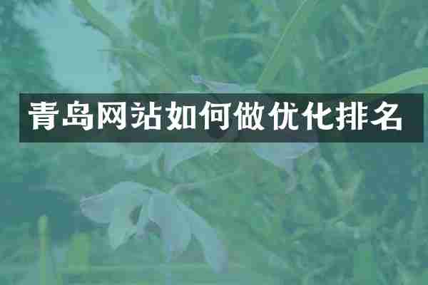 青岛网站如何做优化排名