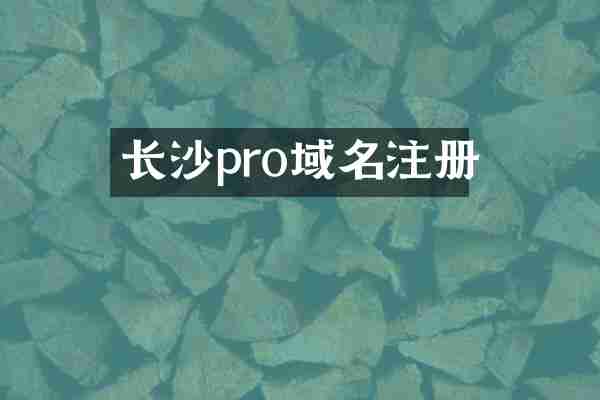 长沙pro域名注册