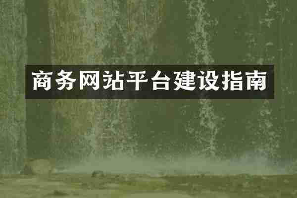 商务网站平台建设指南
