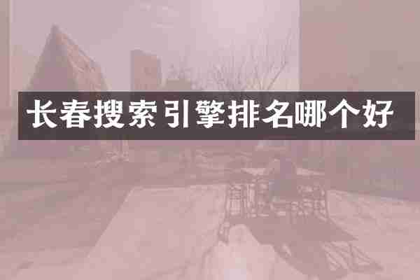 长春搜索引擎排名哪个好
