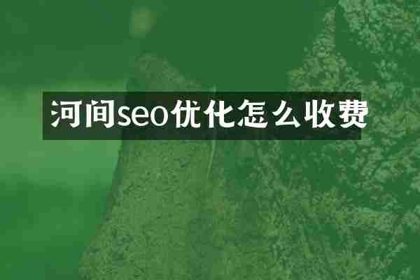 河间seo优化怎么收费