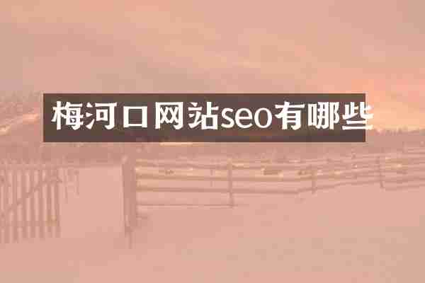 梅河口网站seo有哪些